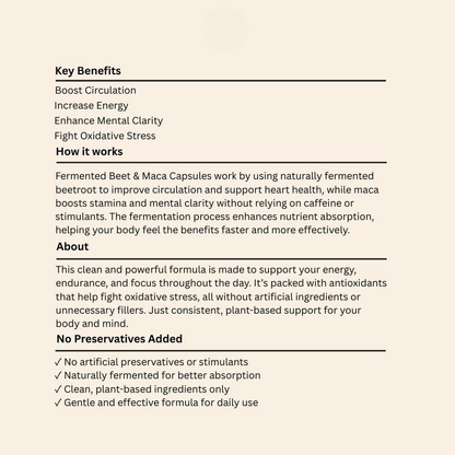 Fermented Beet + Maca for Blood Circulation