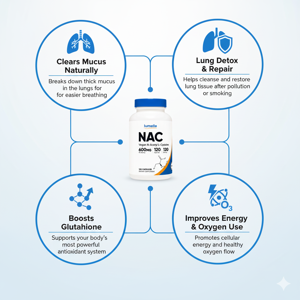 NAC Lung Detox & Mucus Cleanse Capsules