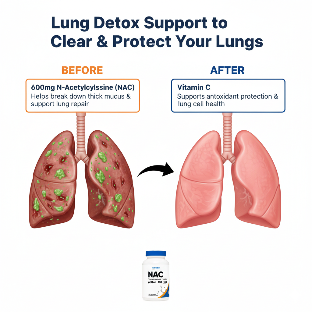 NAC Lung Detox & Mucus Cleanse Capsules